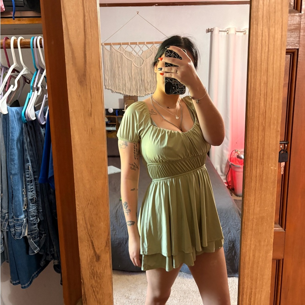 Windsor Light Green Mini Dress